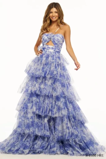 Sherri Hill 55980 #0 default Ivory/Blue thumbnail