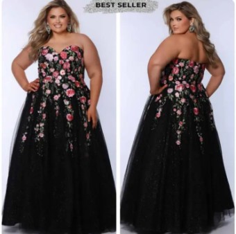 Sydney's Closet SD5293 #0 default Black Floral thumbnail
